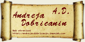Andreja Dobričanin vizit kartica